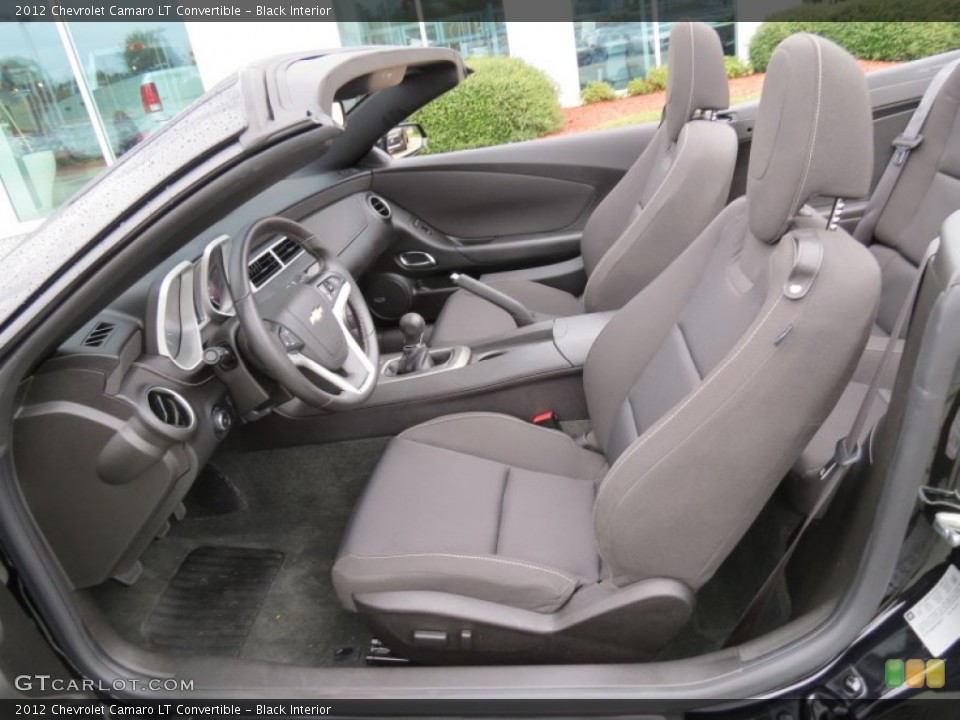 Black Interior Front Seat for the 2012 Chevrolet Camaro LT Convertible #87120222
