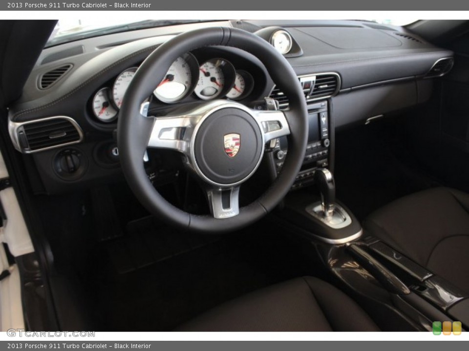 Black Interior Dashboard for the 2013 Porsche 911 Turbo Cabriolet #87121195