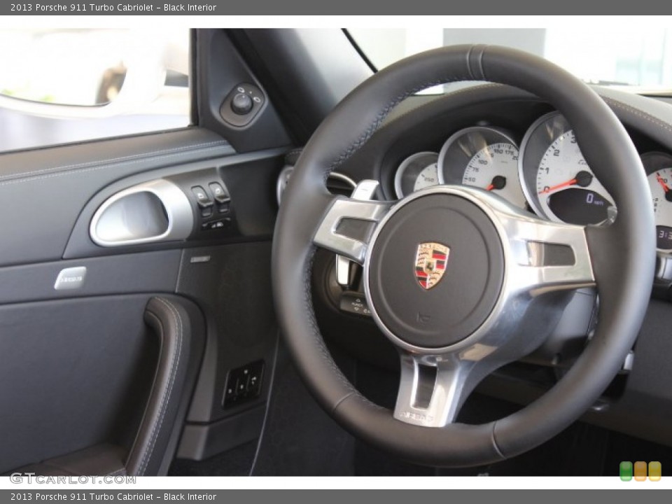 Black Interior Steering Wheel for the 2013 Porsche 911 Turbo Cabriolet #87121482