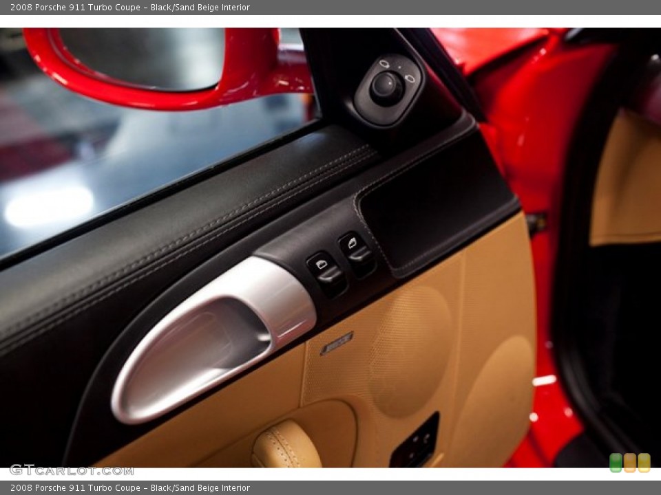 Black/Sand Beige Interior Controls for the 2008 Porsche 911 Turbo Coupe #87124665