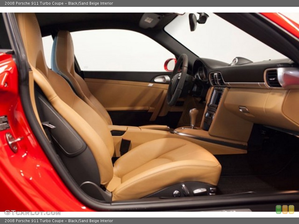 Black/Sand Beige Interior Photo for the 2008 Porsche 911 Turbo Coupe #87124746