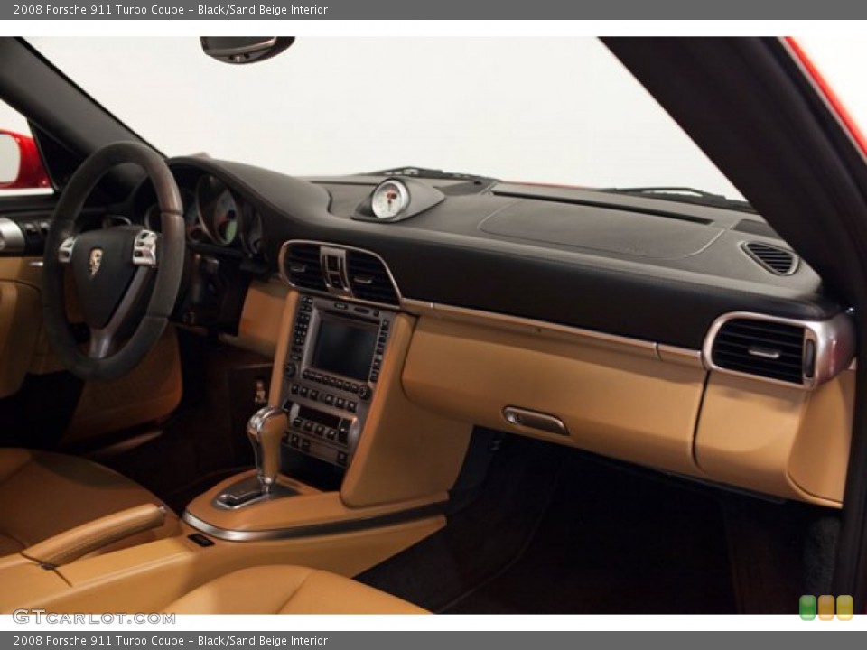 Black/Sand Beige Interior Dashboard for the 2008 Porsche 911 Turbo Coupe #87124878