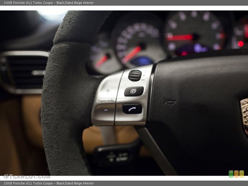 Black/Sand Beige Interior Controls for the 2008 Porsche 911 Turbo Coupe #87124941
