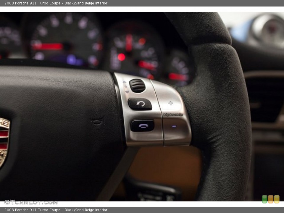 Black/Sand Beige Interior Controls for the 2008 Porsche 911 Turbo Coupe #87124956