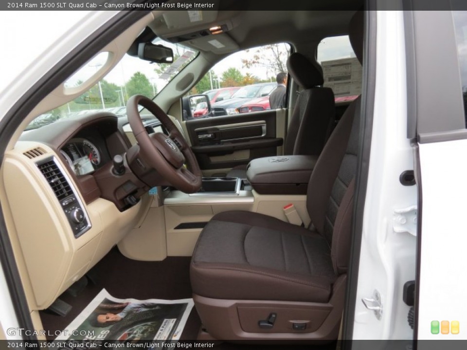Canyon Brown/Light Frost Beige Interior Photo for the 2014 Ram 1500 SLT Quad Cab #87125208