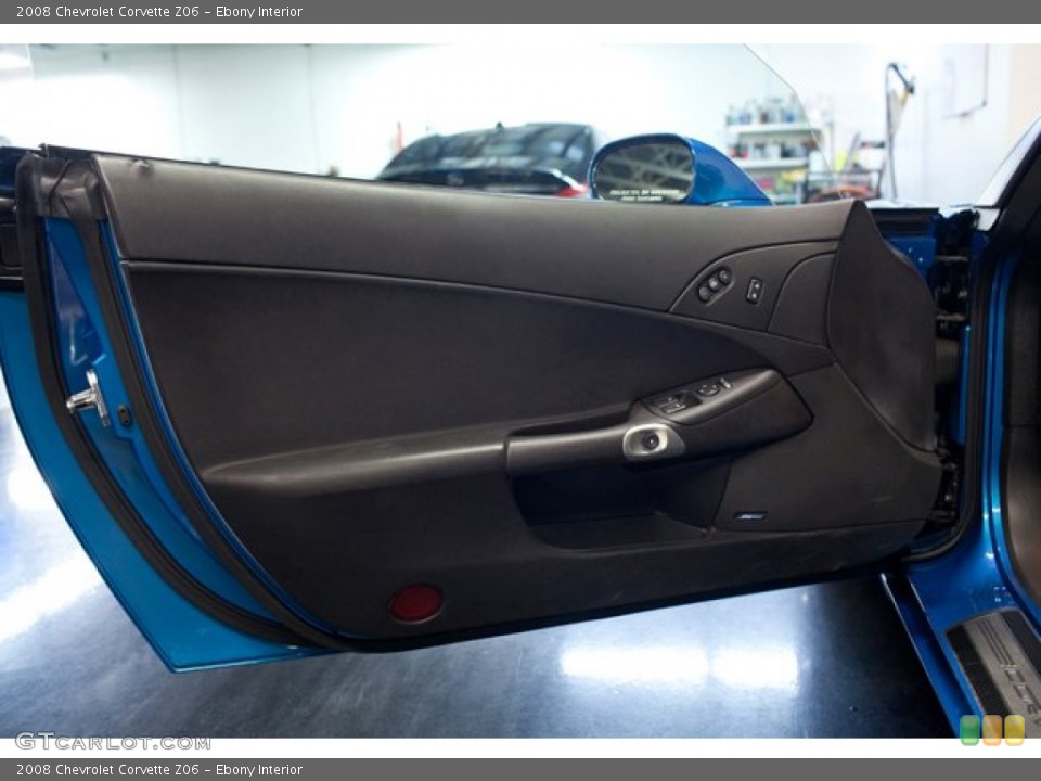 Ebony Interior Door Panel for the 2008 Chevrolet Corvette Z06 #87125979