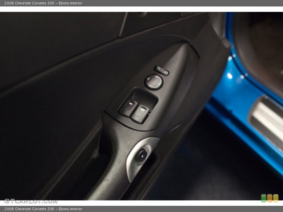 Ebony Interior Controls for the 2008 Chevrolet Corvette Z06 #87126036