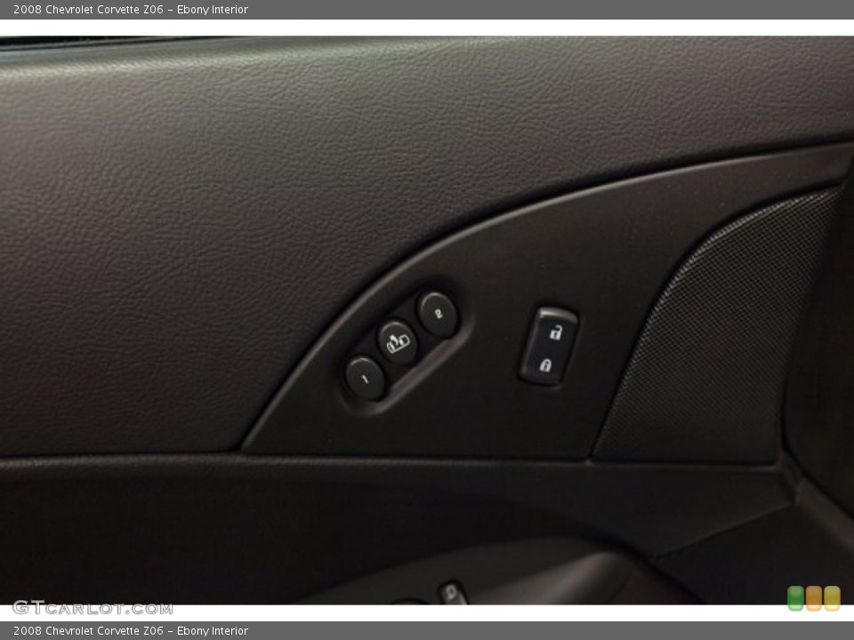 Ebony Interior Controls for the 2008 Chevrolet Corvette Z06 #87126054