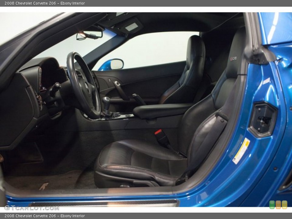 Ebony Interior Photo for the 2008 Chevrolet Corvette Z06 #87126092