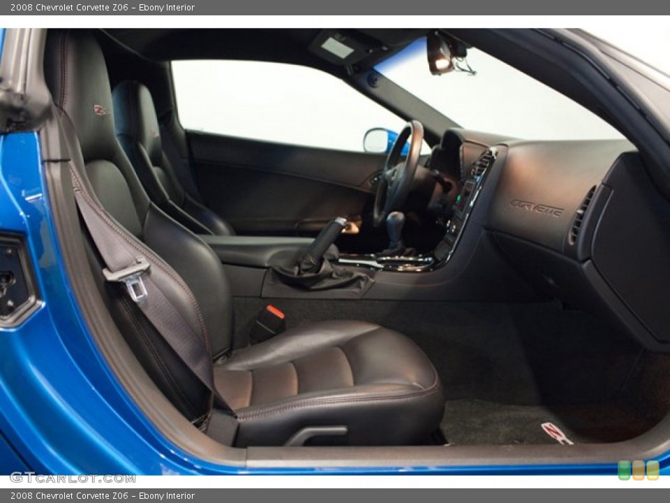 Ebony Interior Front Seat for the 2008 Chevrolet Corvette Z06 #87126110