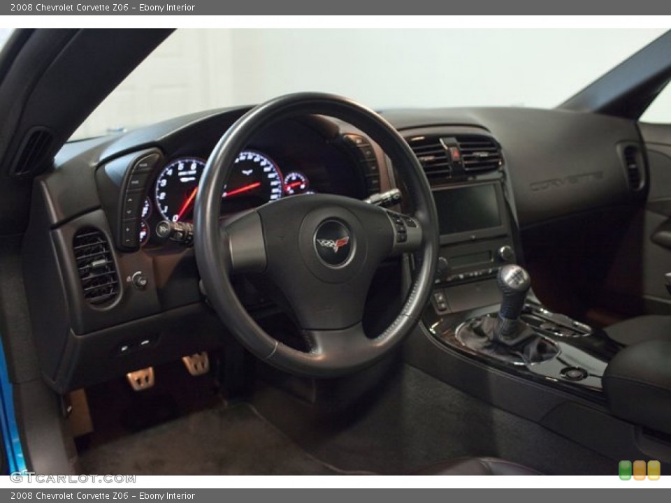 Ebony Interior Prime Interior for the 2008 Chevrolet Corvette Z06 #87126234