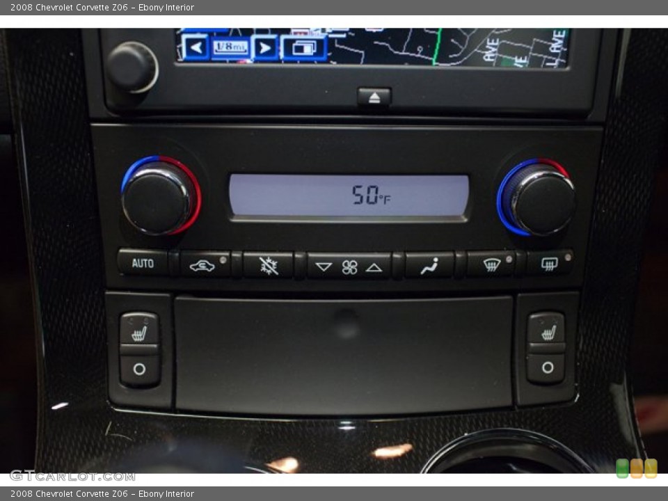 Ebony Interior Controls for the 2008 Chevrolet Corvette Z06 #87126494