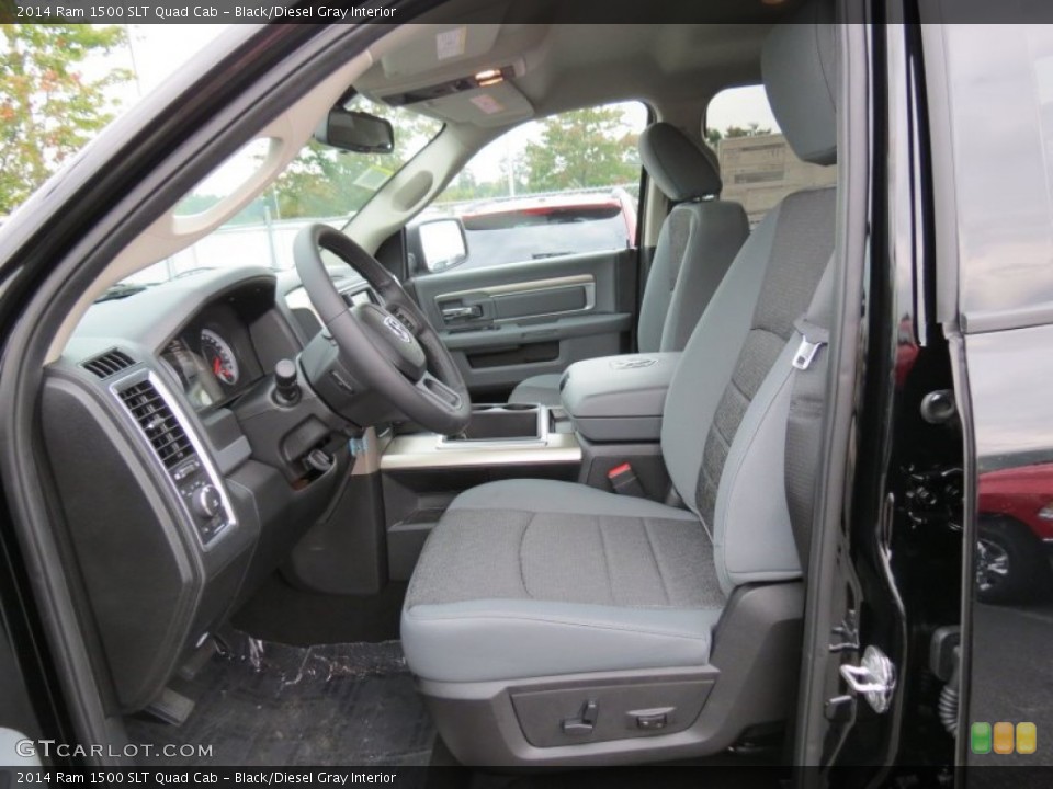 Black/Diesel Gray Interior Photo for the 2014 Ram 1500 SLT Quad Cab #87127434