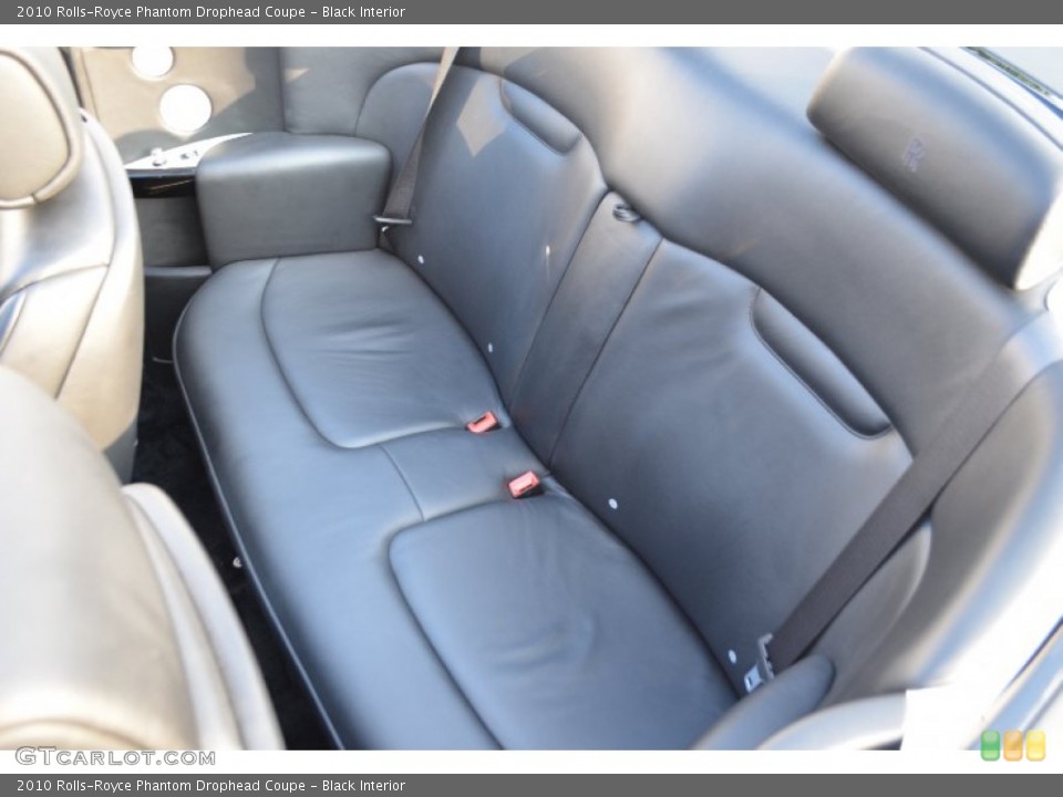 Black Interior Rear Seat for the 2010 Rolls-Royce Phantom Drophead Coupe #87135270