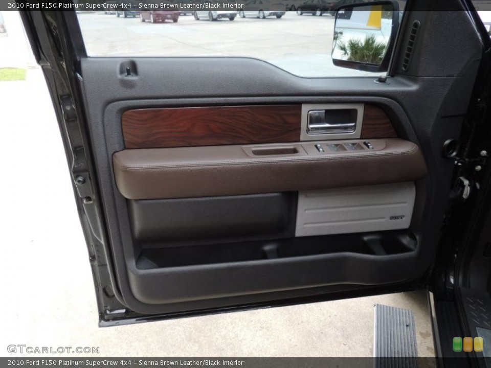 Sienna Brown Leather/Black Interior Door Panel for the 2010 Ford F150 Platinum SuperCrew 4x4 #87140331