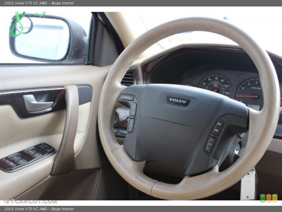 Beige Interior Steering Wheel for the 2001 Volvo V70 XC AWD #87146445