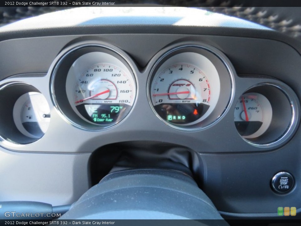 Dark Slate Gray Interior Gauges for the 2012 Dodge Challenger SRT8 392 #87150573