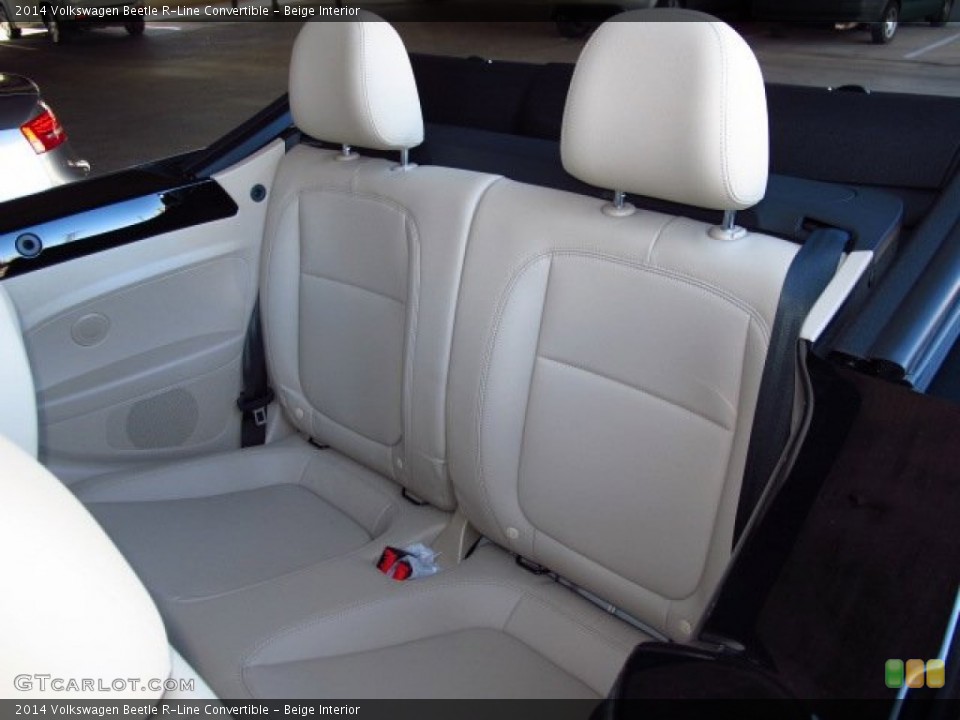 Beige Interior Rear Seat for the 2014 Volkswagen Beetle R-Line Convertible #87153768