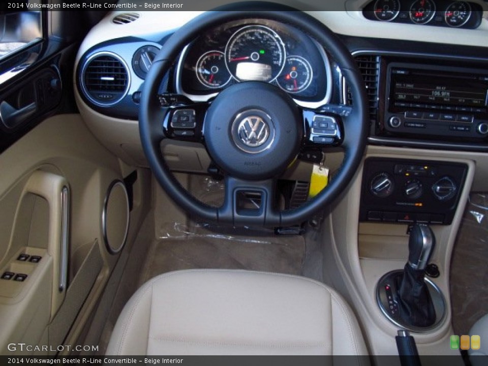 Beige Interior Steering Wheel for the 2014 Volkswagen Beetle R-Line Convertible #87153786