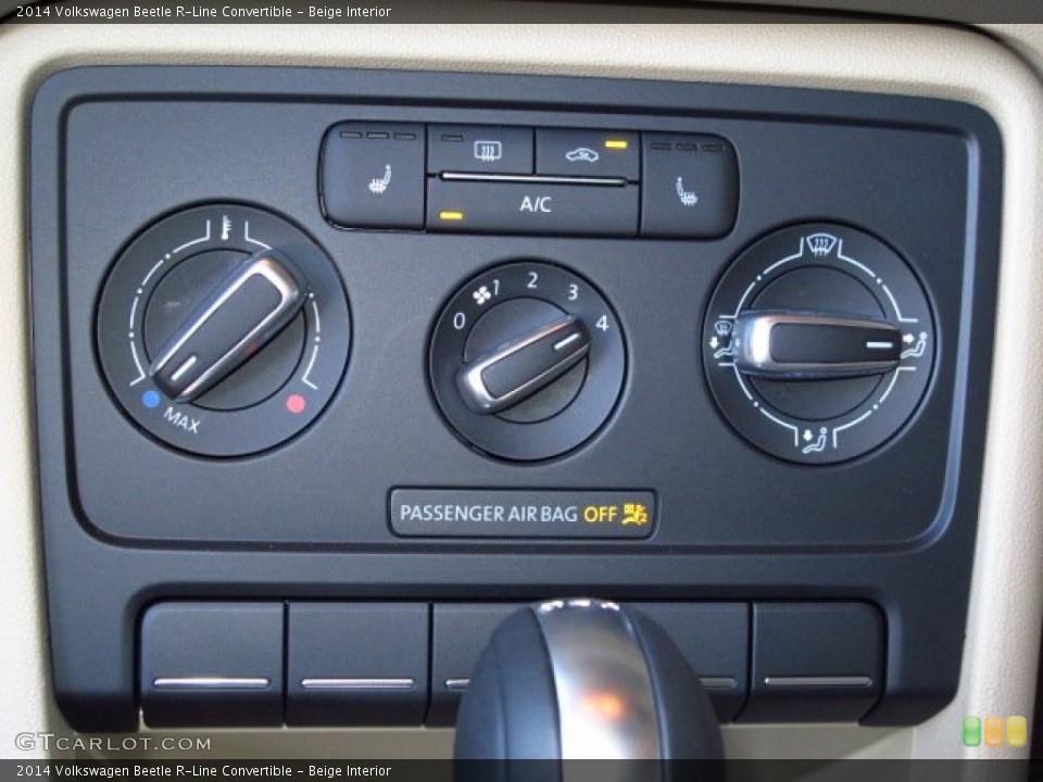 Beige Interior Controls for the 2014 Volkswagen Beetle R-Line Convertible #87153906