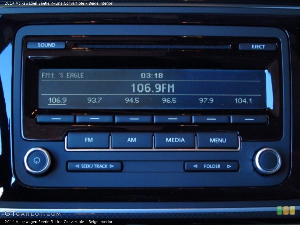 Beige Interior Audio System for the 2014 Volkswagen Beetle R-Line Convertible #87153927