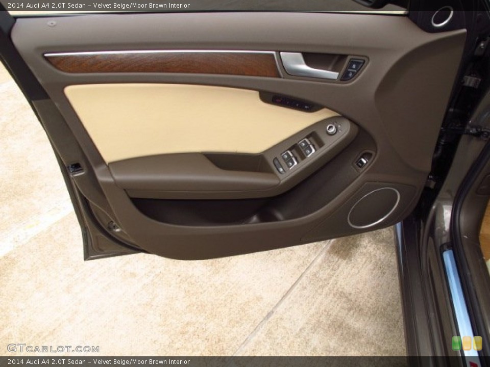 Velvet Beige/Moor Brown Interior Door Panel for the 2014 Audi A4 2.0T Sedan #87166449
