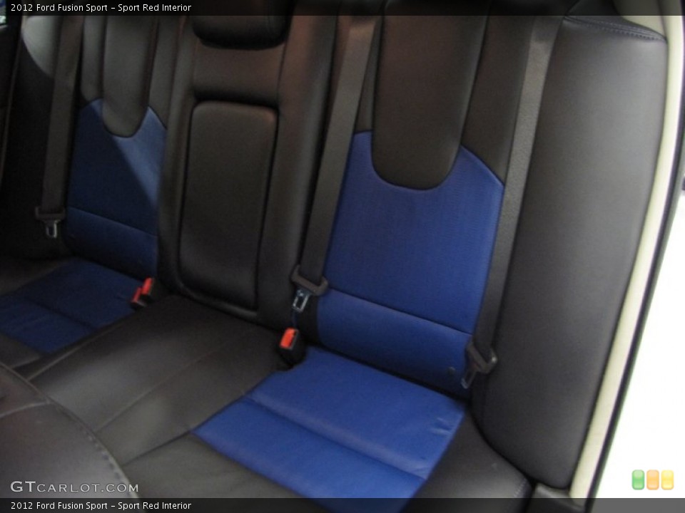 Sport Red Interior Rear Seat for the 2012 Ford Fusion Sport #87173016