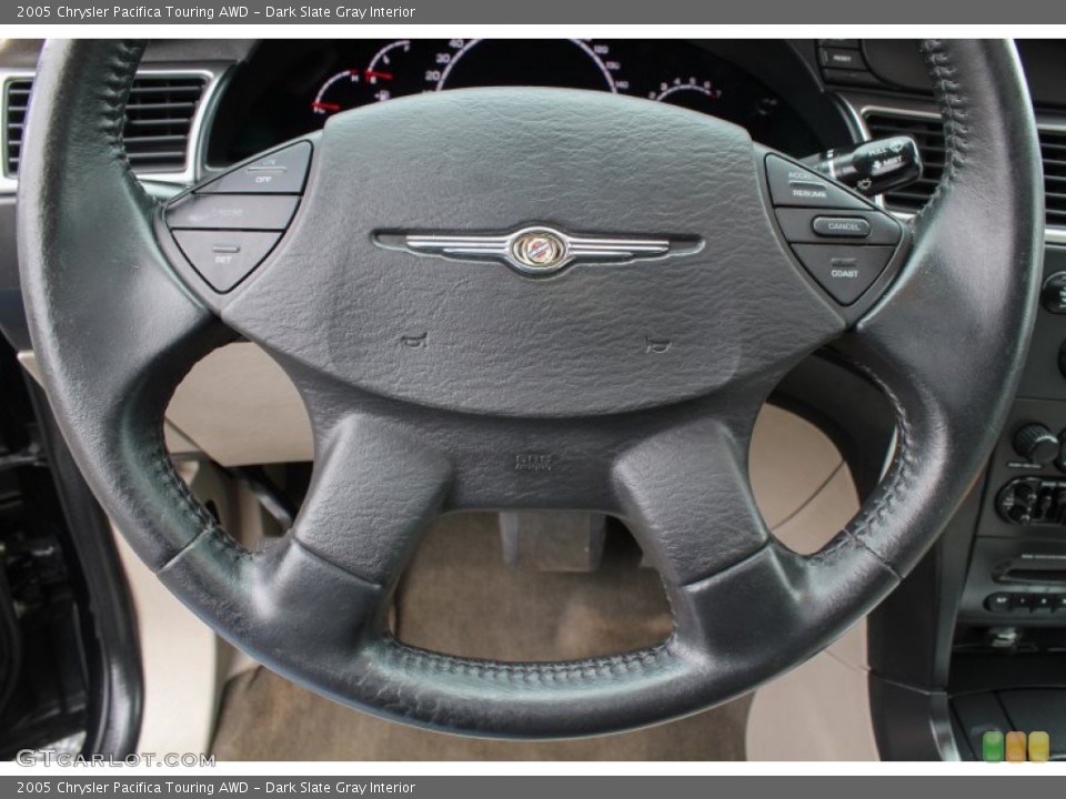 Dark Slate Gray Interior Steering Wheel for the 2005 Chrysler Pacifica Touring AWD #87180621