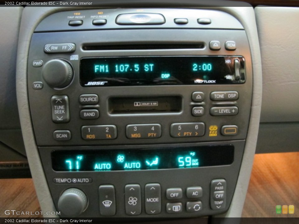 Dark Gray Interior Controls for the 2002 Cadillac Eldorado ESC #87181953