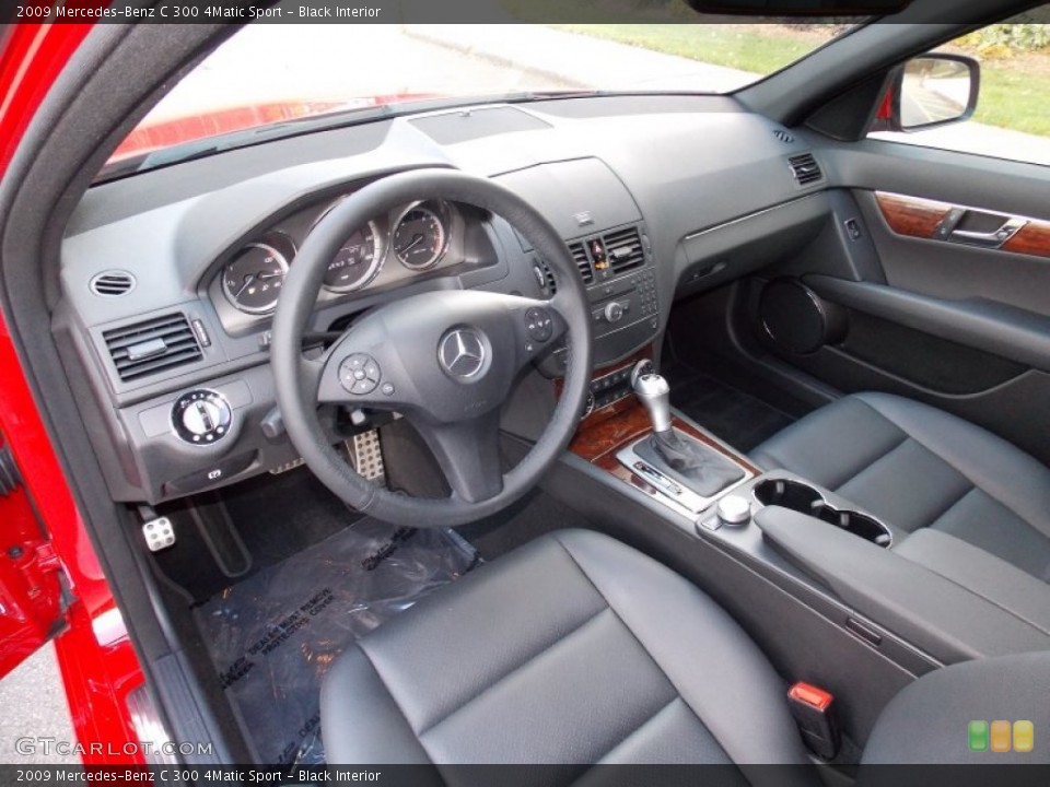 Black Interior Prime Interior for the 2009 Mercedes-Benz C 300 4Matic Sport #87184259