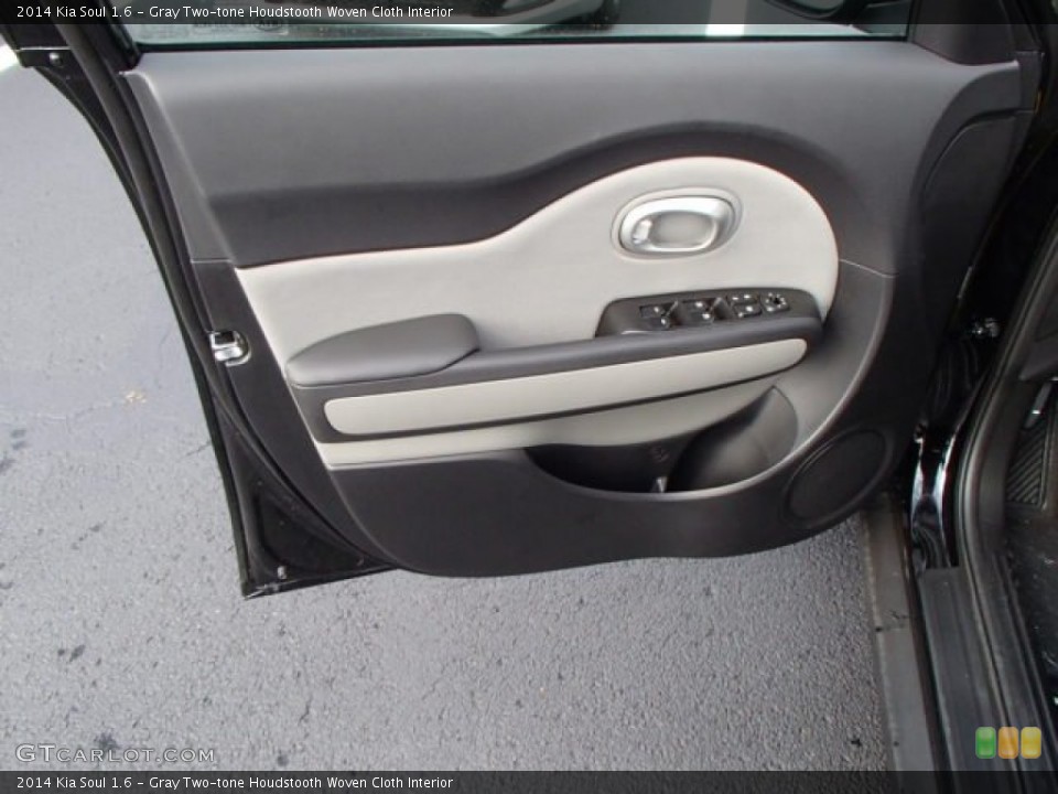 Gray Two-tone Houdstooth Woven Cloth Interior Door Panel for the 2014 Kia Soul 1.6 #87185808