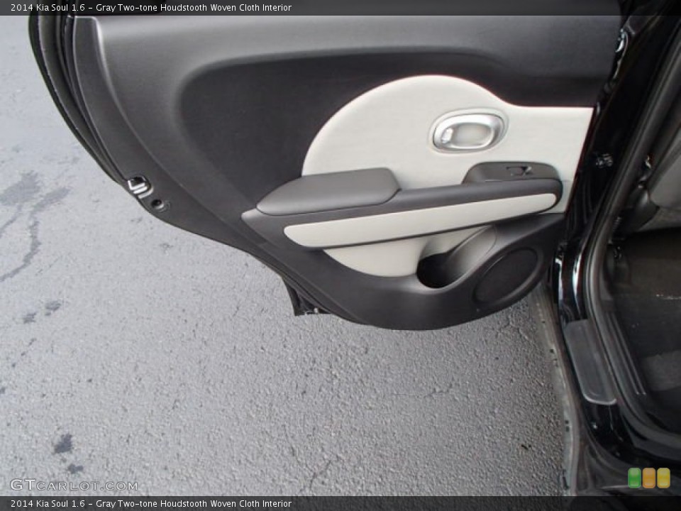 Gray Two-tone Houdstooth Woven Cloth Interior Door Panel for the 2014 Kia Soul 1.6 #87185856