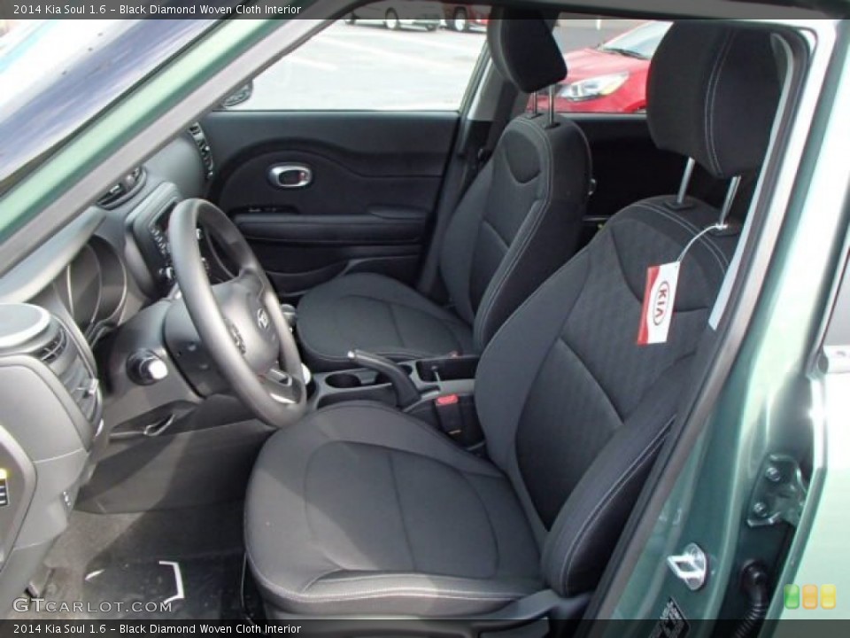 Black Diamond Woven Cloth Interior Front Seat for the 2014 Kia Soul 1.6 #87186264