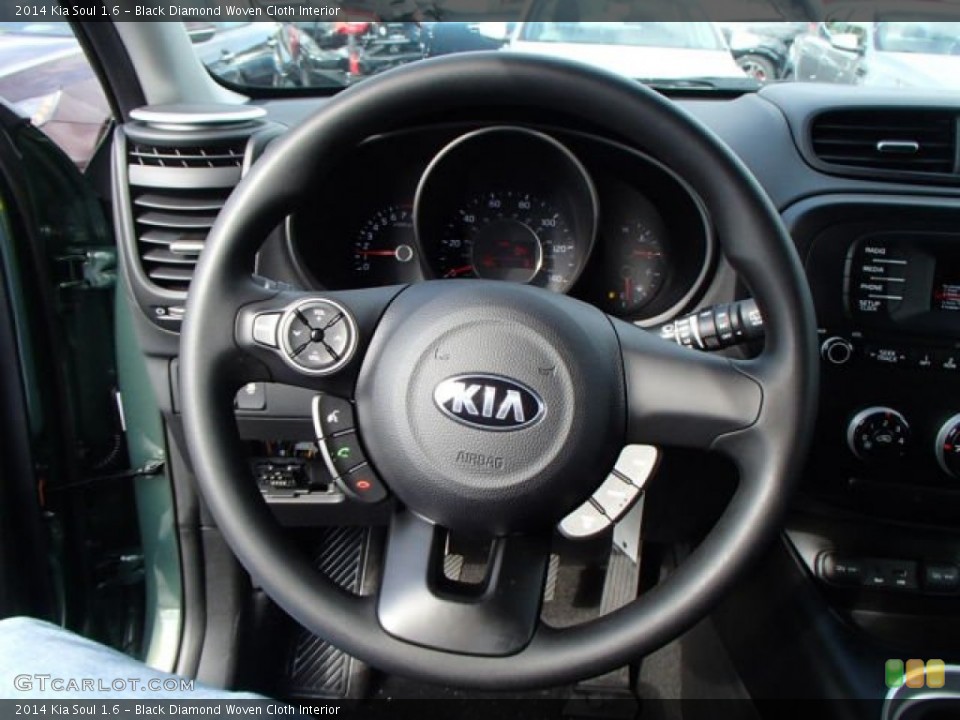 Black Diamond Woven Cloth Interior Steering Wheel for the 2014 Kia Soul 1.6 #87186480