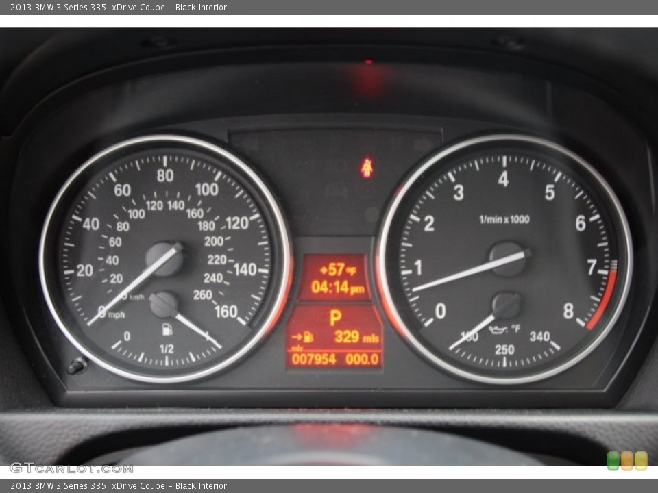 Black Interior Gauges for the 2013 BMW 3 Series 335i xDrive Coupe #87187635