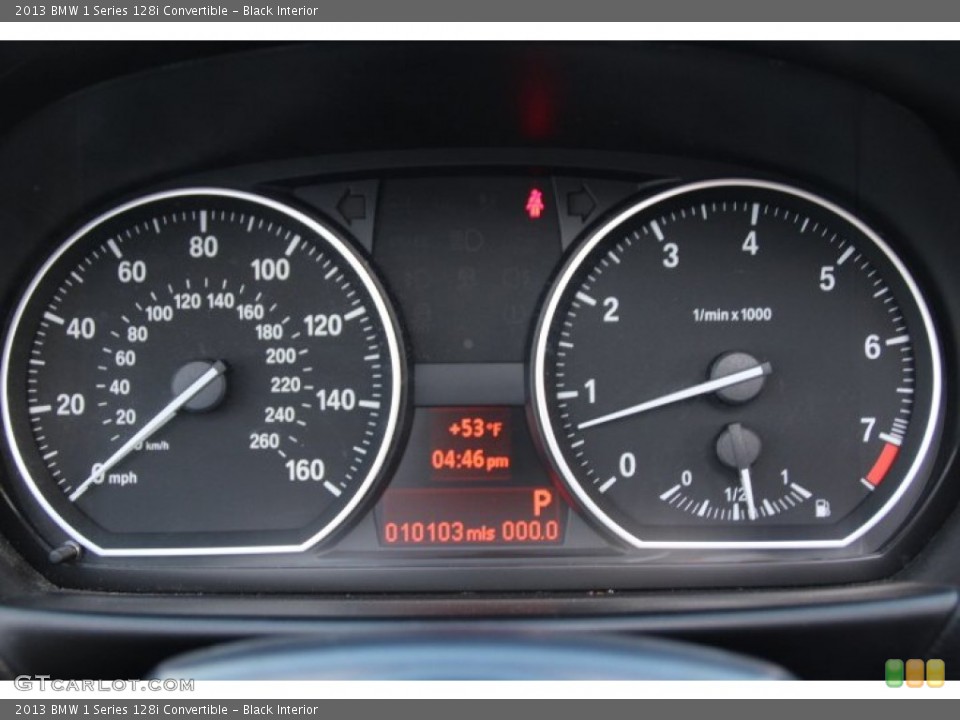 Black Interior Gauges for the 2013 BMW 1 Series 128i Convertible #87192057