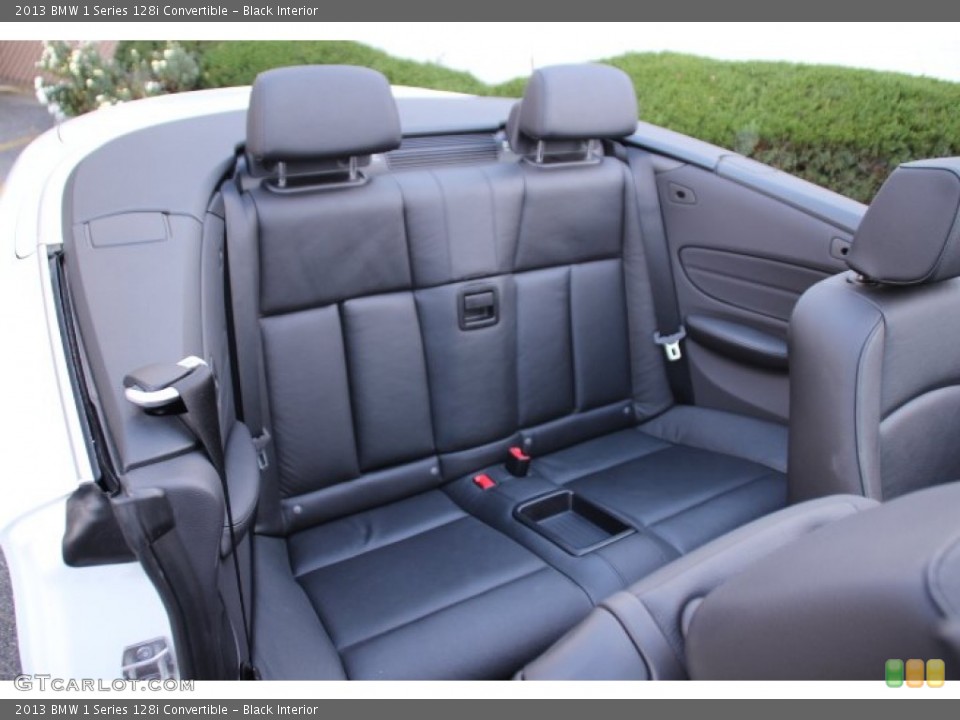 Black Interior Rear Seat for the 2013 BMW 1 Series 128i Convertible #87192132