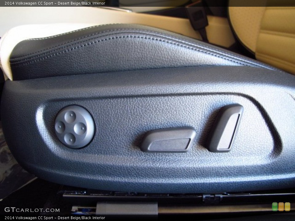 Desert Beige/Black Interior Front Seat for the 2014 Volkswagen CC Sport #87195759