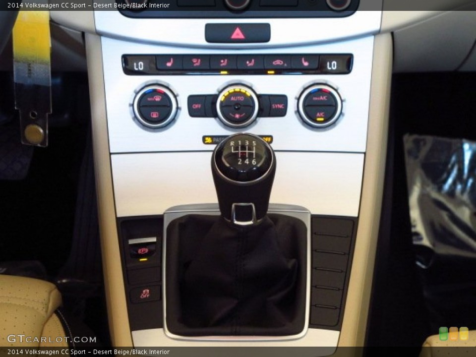 Desert Beige/Black Interior Transmission for the 2014 Volkswagen CC Sport #87195825