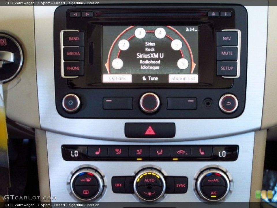Desert Beige/Black Interior Controls for the 2014 Volkswagen CC Sport #87195846