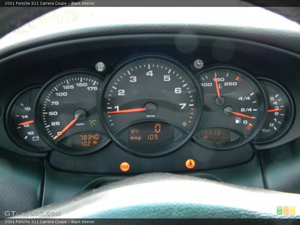 Black Interior Gauges for the 2001 Porsche 911 Carrera Coupe #87196785