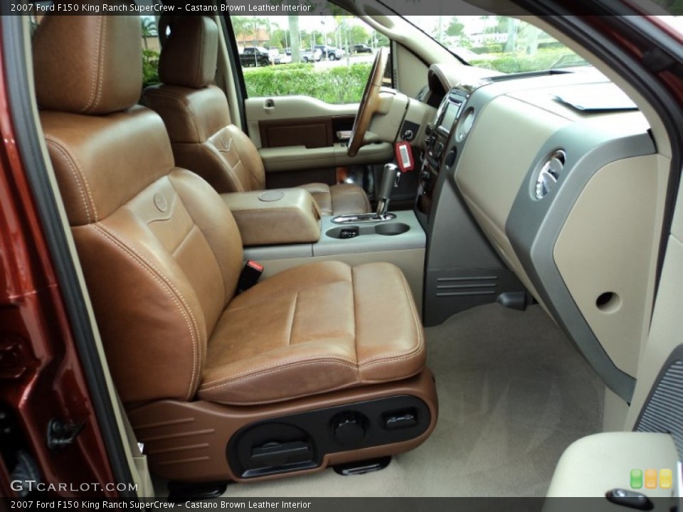 Castano Brown Leather 2007 Ford F150 Interiors