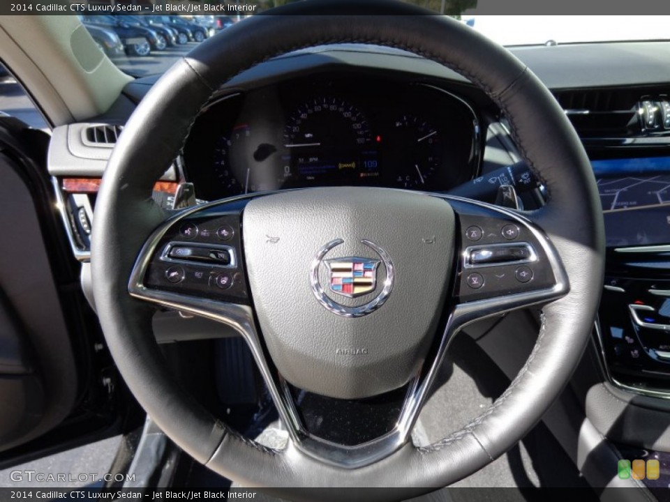 Jet Black/Jet Black Interior Steering Wheel for the 2014 Cadillac CTS Luxury Sedan #87205731