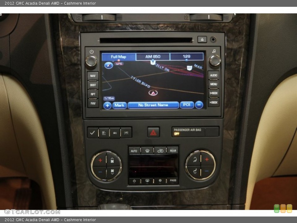Cashmere Interior Navigation for the 2012 GMC Acadia Denali AWD #87206652