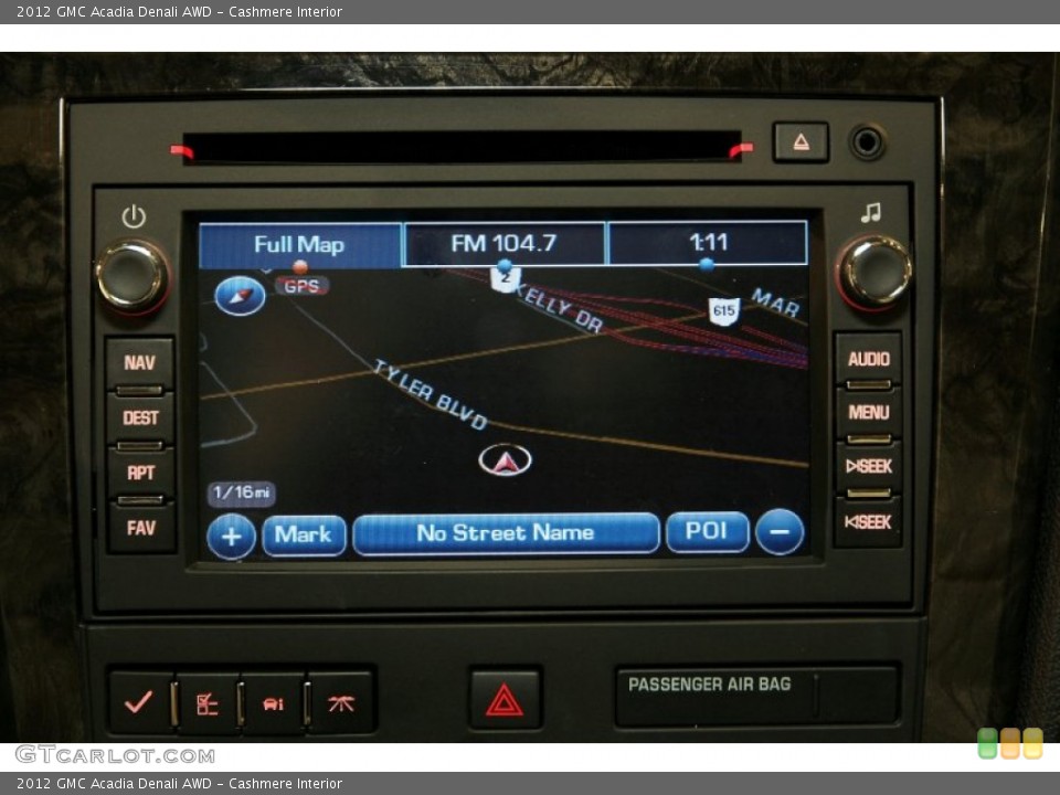 Cashmere Interior Navigation for the 2012 GMC Acadia Denali AWD #87206724