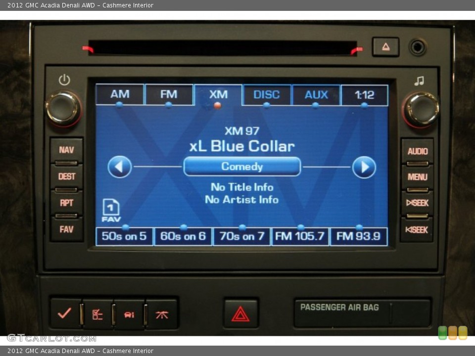 Cashmere Interior Audio System for the 2012 GMC Acadia Denali AWD #87206862
