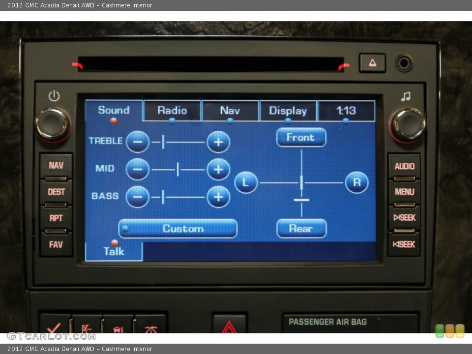 Cashmere Interior Audio System for the 2012 GMC Acadia Denali AWD #87206904