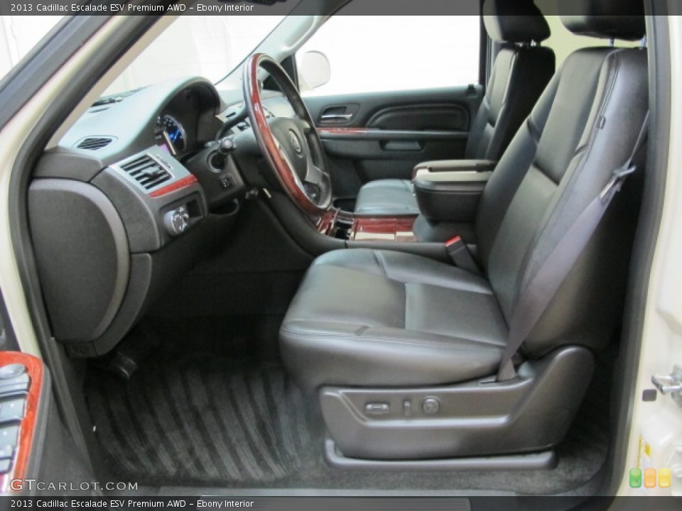 Ebony Interior Front Seat for the 2013 Cadillac Escalade ESV Premium AWD #87209515