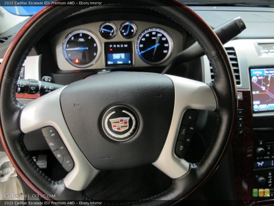 Ebony Interior Steering Wheel for the 2013 Cadillac Escalade ESV Premium AWD #87210090