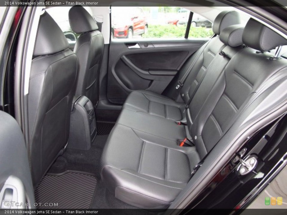 Titan Black Interior Rear Seat for the 2014 Volkswagen Jetta SE Sedan #87210249